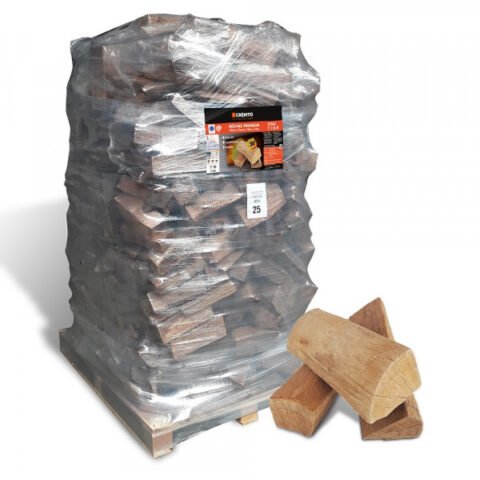 Troncos premium secados en horno – Roble y haya – 25 cm